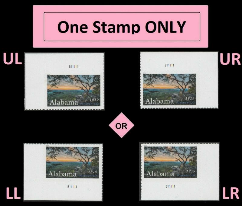 US 5360 Statehood Alabama forever plate single MNH 2019