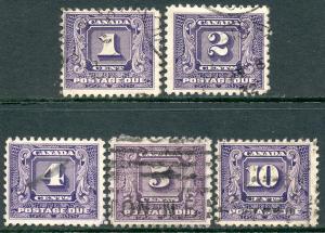 Canada J6-10 Used Postage Due Set