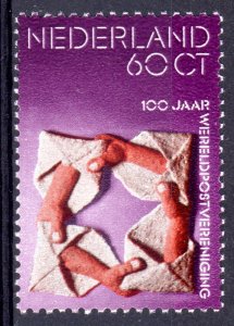 Netherlands 1974 Sc#521 UPU CENTENARY Single MNH