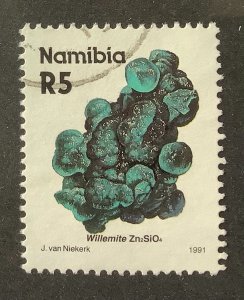 Namibia 1991 Scott 689 used - 5R, Minerals, Willemite