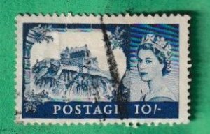 GREAT BRITAIN SCOTT#311 1955 10s EDINBURGH CASTLE - USED