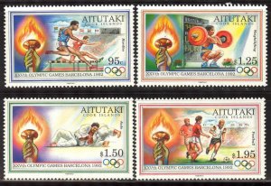 Aitutaki / Cook islands 1992 Olympics Games Barcelona set of 4 MNH