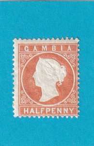 GAMBIA 5 MH, EMBOSSED, PART GUM, PART NO GUM