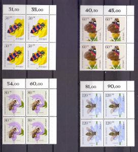 Germany B616-B619  1984 MNH Youth welfare insects in blocks of 4