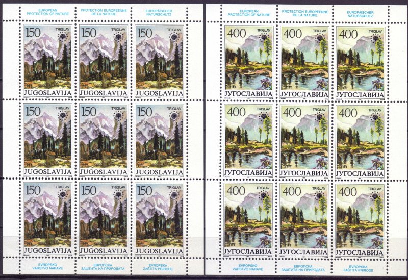 Yugoslavia. 1987. Small sheet 2811-12. Enviroment protection. MNH.