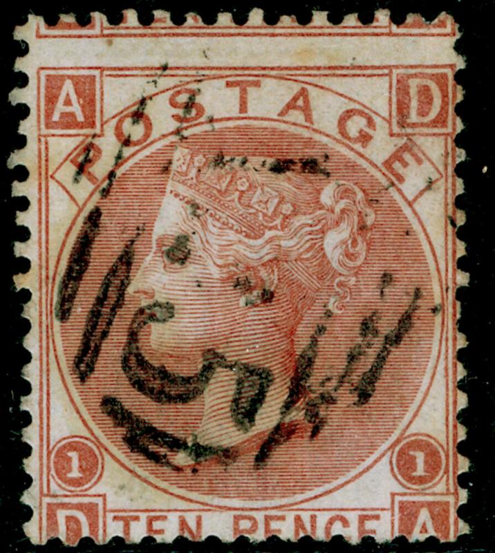 SG113, 10d pale red-brown, FINE USED. Cat £130. A25 MALTA. DA