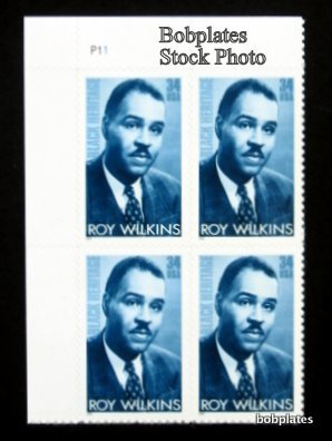 BOBPLATES #3501 Roy Wilkins Lower Left Plate Block P33 F-VF NH SCV=$2.8