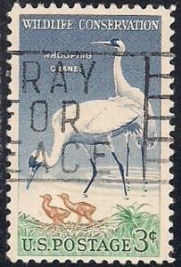 1098 3 cent Wildlife - Whooping Crane VF used