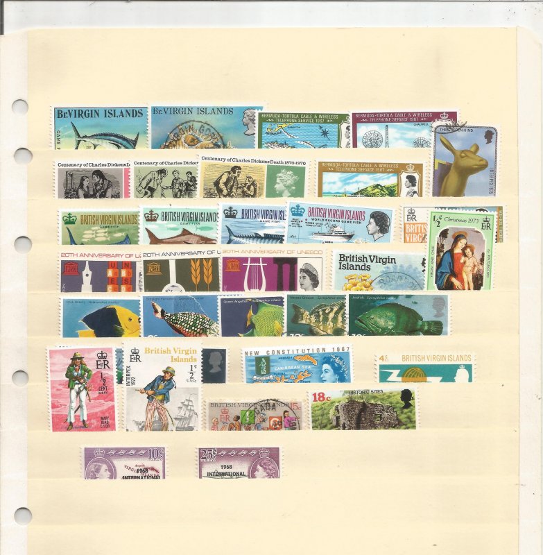 VIRGIN ISLANDS COLLECTION ON STOCK SHEET