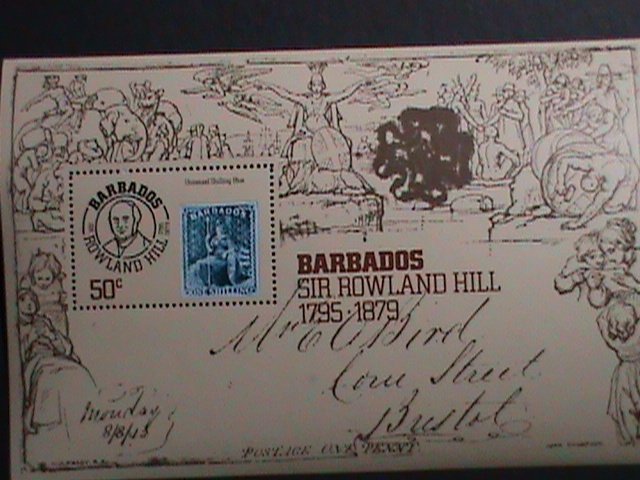 BARBADOS-1979-CENTENARY-DEATH OF SIR ROWLAND HILL MNH-S/S-VERY FINE