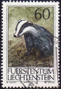 Liechtenstein 1006 - Used - 60rp Badger (1993) (cv $0.85)