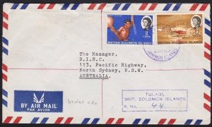 SOLOMON IS 1969 Registered cover to Sydney - TULAGI cds in violet..........A7747