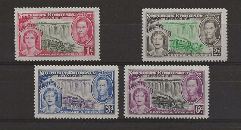 Southern Rhodesia 1937 Coronation sg.36-9 set of 4 MNH 