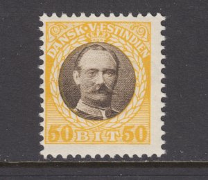 Danish West Indies Sc 50 MNH. 1907 50b yellow & brown King Frederick, fresh