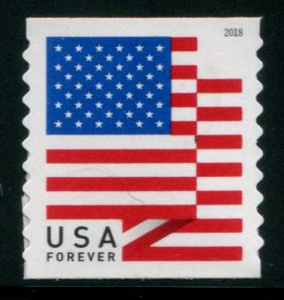 5260 US (50c) US Flag '18 SA AP coil, MNH sgl