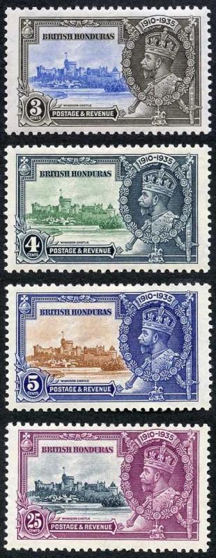 British Honduras SG143/46 1935 Silver Jubilee M/M