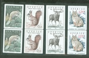 Sweden #1930/1933-1934/1936  Single (Complete Set) (Animals)