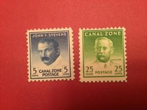 US Canal Zone #139-140 VF  LH