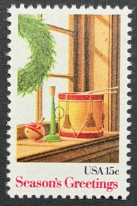 USA, 1980,SC#1843, Christmas, Wreath and Toys, Unused, MNH, F-VF