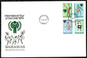 Bahamas, Scott cat. 446-449. Int`l Year of the Child issue. First day cover. ^