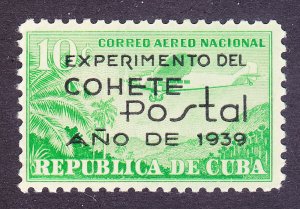 Cuba C31 MNH OG 1939 Experimental Post Rocket Flight Overprinted Airmail Issue