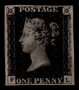 GB QV SG2, SCARCE 1d black PLATE 5, M MINT. Cat £7500. FL