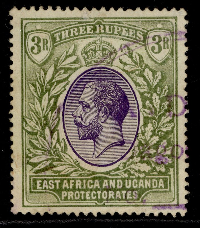 EAST AFRICA and UGANDA GV SG55, 3r violet & green, USED. 