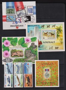 Kiribati - 1 set, 4 souvenir sheets, Mint, NH, cat. $ 35.05