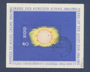 GERMANY DDR - Scott 746   - used S/S - Quiet Sun Year - 1964