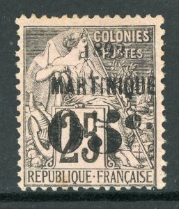 Martinique 1892 French Colony 5¢/25¢ Black Sc #29 Mint E104