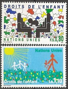 UN-Geneva  203-4 MNH 1991 Rights of the Child