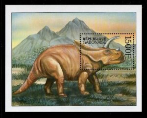 Gabon 2001 - Dinosaurs - Souvenir Stamp Sheet - Scott #1019 - MNH