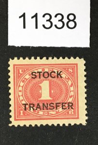 MOMEN: US STAMPS # RD1 MINT OG NH LOT #11338