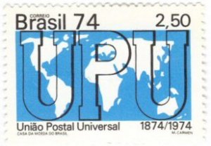 Brazil #1361 mint H single - UPU