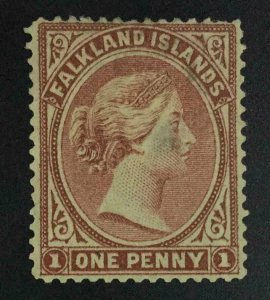 MOMEN: FALKLAND ISLANDS SG #1 1878 MINT OG H **CERT** £750 LOT #63471