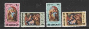 ST. VINCENT #320-322 1971 CHRISTMAS MINT VF NH O.G