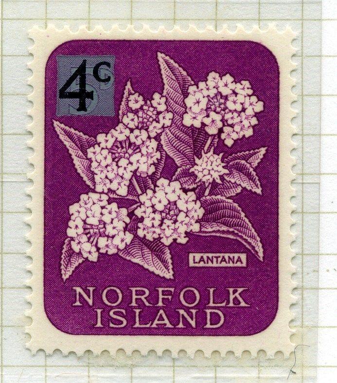 NORFOLK ISLAND;  1966 early QEII issue fine Mint MNH 4c. value