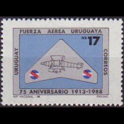 URUGUAY 1988 - Scott# 1250 Airforc 75th. Set of 1 NH