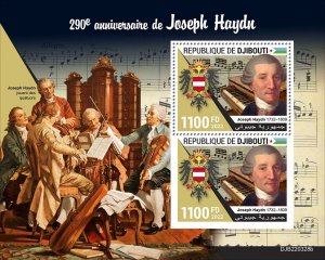 2022/04 - DJIBOUTI - JOSEPH HAYDN            2V  complet set   MNH ** T