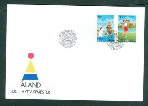 Aland. FDC 1995. Norden III. Tourism. Holiday, Fishing, Golf.   Sc# 116-117