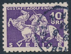 Sweden Scott 230 (Fa 234C), 10ö violet Lützen, VF Used