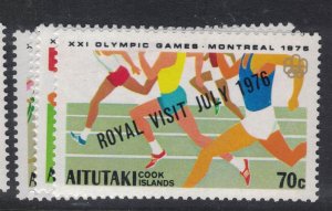 Aitutaki Olympics Royal Visit SC 431-4 MNH (2ffb)