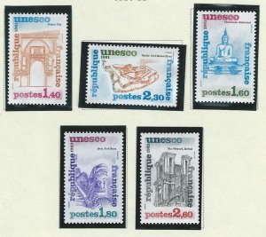 France Unesco mnh  Scott Cat # 2024-2028