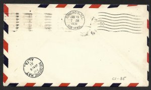 Doyle's_Stamps: Canadian Postal History: Lethbridge to Medicine Hat Flight Cover