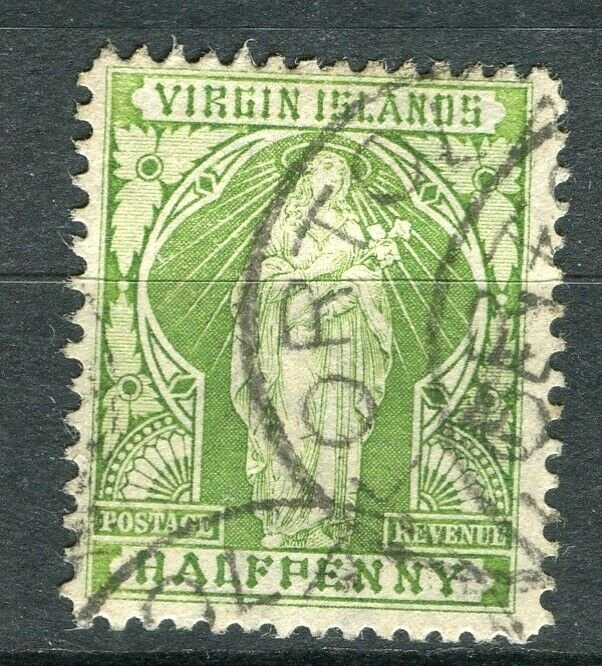 VIRGIN ISLANDS; 1899 early QV issue fine used 1/2d. value