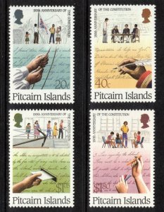 PITCAIRN ISLANDS 1988 Constitution Anniversary; Scott 315-18; MNH