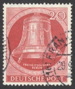 Germany Berlin Sc# 9N77 Used (a) 1951-1952 20pf bright red Freedom Bell, Berlin
