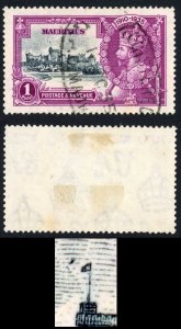 Mauritius SG248h Silver Jubilee 1r with Dot by Flagstaff Fine Used