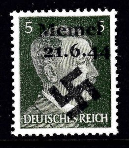 GERMANY 509 MEMEL 21.6.44 OVERPRINT OG NH U/M VF BEAUTIFUL GUM
