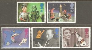 GREAT BRITAIN Sc# 1698 - 1702 MNH FVF Set - 5 TV Television Shows